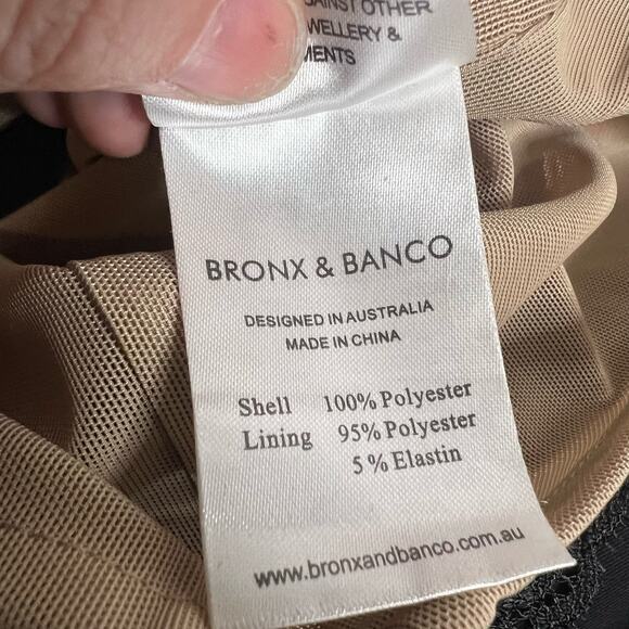 NWT Bronx & Banco Natasha lace dress Sz 2 black tan - Picture 8 of 10